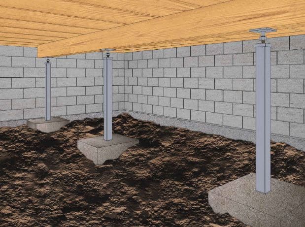 Crawl Space Support Diagram