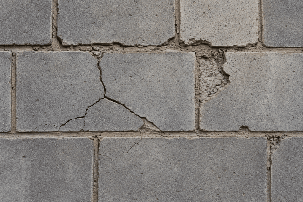 Damaged Block Foundation